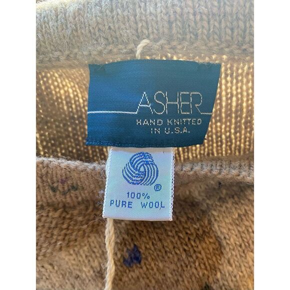 NWT Womens vintage Asher hand knitted wool teddy bear sweater vest size M - Picture 4 of 6